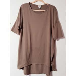 NWOT LulaRoe Tan high low Tunic Top size Large